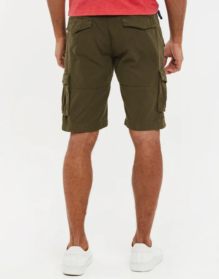 Men Khaki Belted Cargo Shorts Khaki Threadbare Shorts Men Khaki Belted Cargo Shorts Khaki Threadbare Shorts