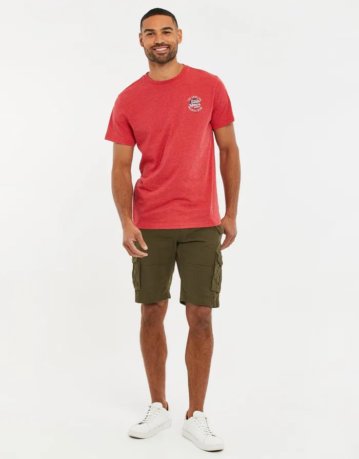Men Khaki Belted Cargo Shorts Khaki Threadbare Shorts Men Khaki Belted Cargo Shorts Khaki Threadbare Shorts