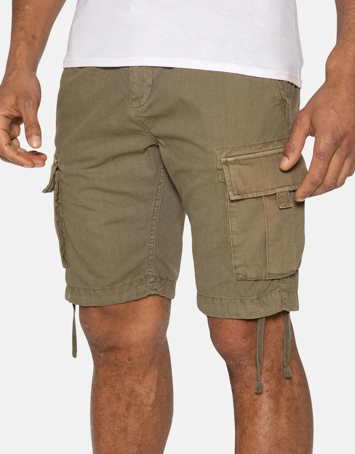 Men Khaki Cargo Shorts Khaki Threadbare Shorts