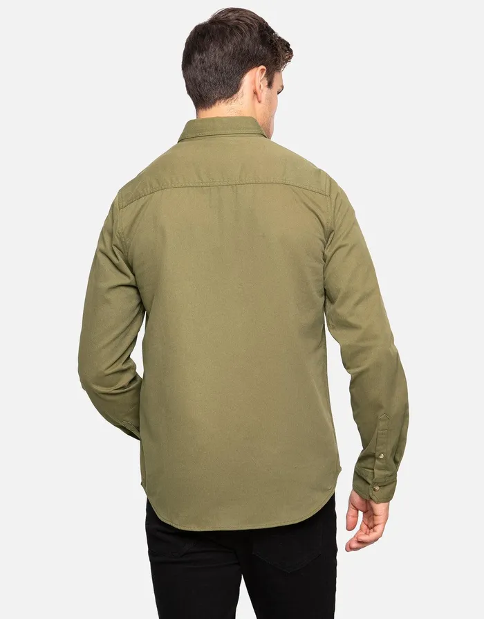 Men Khaki Plain Long Sleeve Shirt Khaki Threadbare Shirts Men Khaki Plain Long Sleeve Shirt Khaki Threadbare Shirts