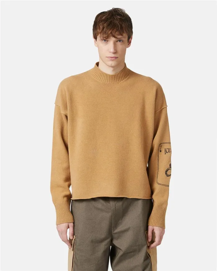 Men KNITWEAR Iceberg Crewneck Sweater With Embroidered Logo
