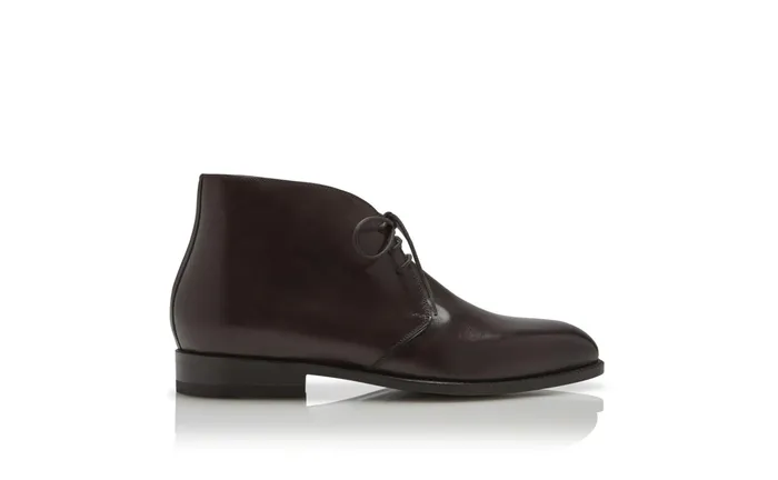 Men LaceUps Manolo Blahnik WARWICK Dark Brown Calf Leather Desert Boots Men LaceUps Manolo Blahnik WARWICK Dark Brown Calf Leather Desert Boots