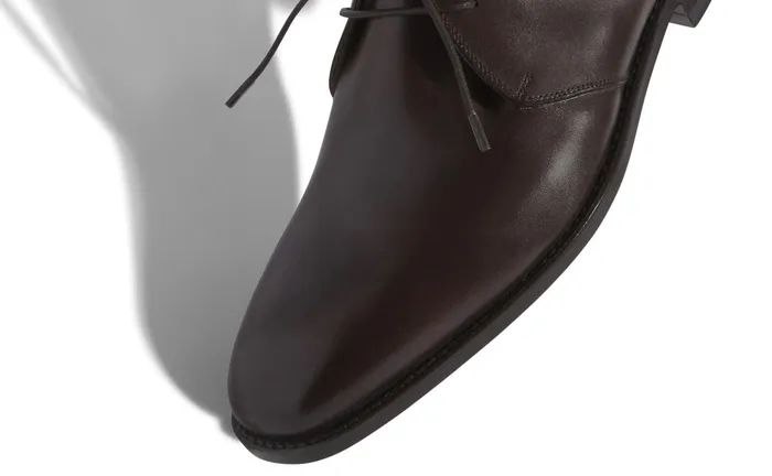 Men LaceUps Manolo Blahnik WARWICK Dark Brown Calf Leather Desert Boots Men LaceUps Manolo Blahnik WARWICK Dark Brown Calf Leather Desert Boots
