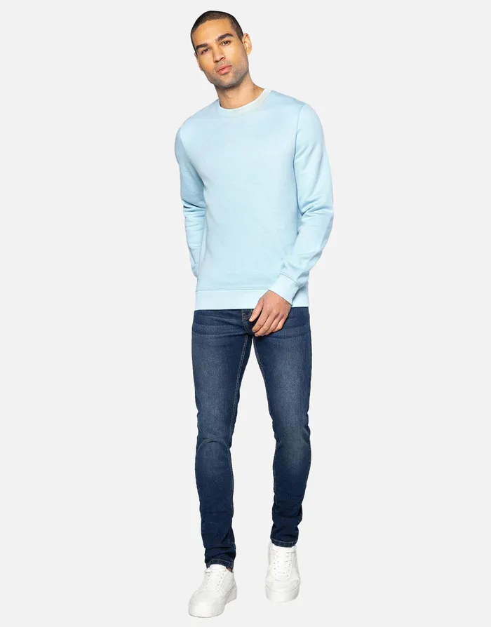 Men Light Blue Crew Neck Sweatshirt Light Blue Threadbare Sweatshirts Men Light Blue Crew Neck Sweatshirt Light Blue Threadbare Sweatshirts