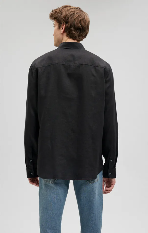 Men Linen ButtonUp Shirt In Black Mavi Jeans TShirts Men Linen ButtonUp Shirt In Black Mavi Jeans TShirts