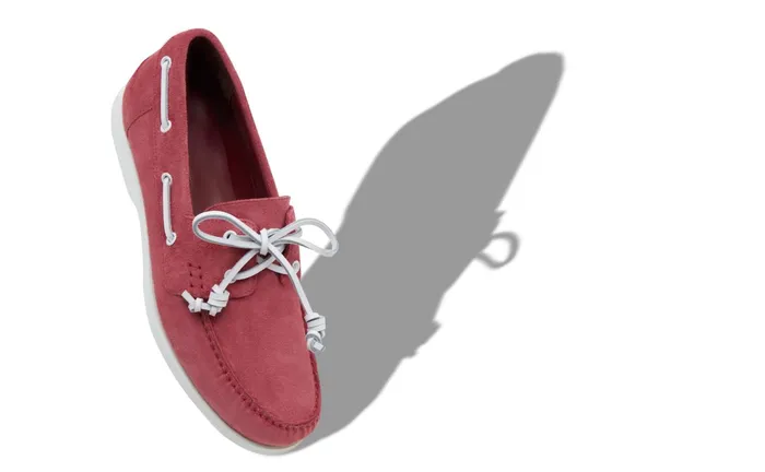 Men Loafers Manolo Blahnik SIDMOUTH Pink Suede Boat Shoes Men Loafers Manolo Blahnik SIDMOUTH Pink Suede Boat Shoes