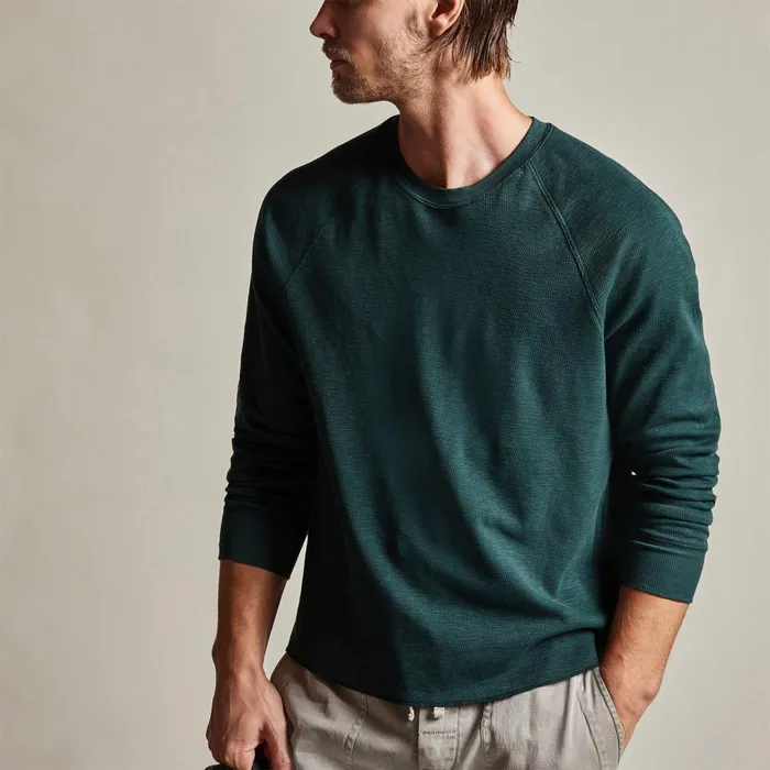 Men Lounge James Perse Long Sleeve Thermal Raglan Canopy Pigment