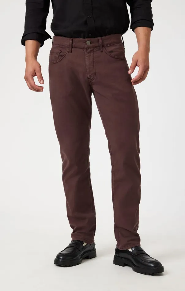 Men Marcus Slim Straight Leg In Currant Luxe Twill Mavi Jeans Pants Men Marcus Slim Straight Leg In Currant Luxe Twill Mavi Jeans Pants