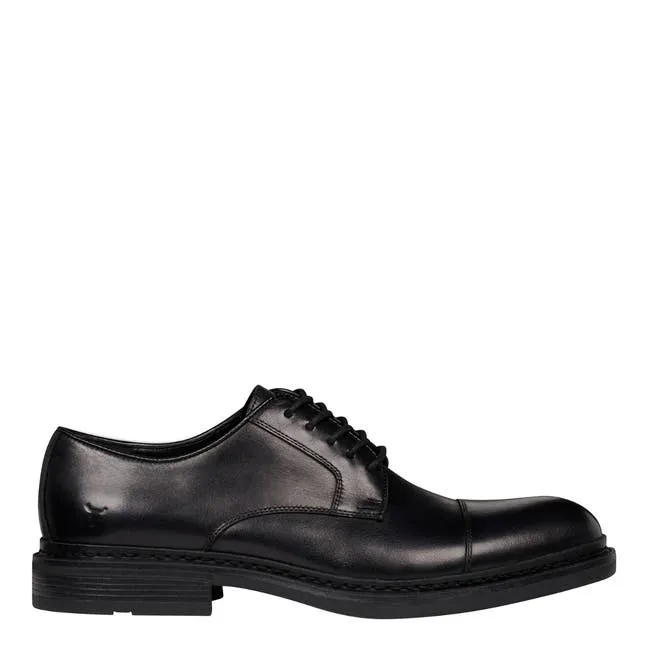 Men Massimo Black Leather Shoes Windsor Smith Shoes