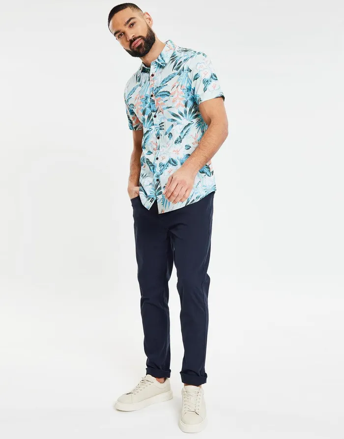 Men Mint Hawaiian Floral Print Short Sleeve Shirt Mint Threadbare Shirts Men Mint Hawaiian Floral Print Short Sleeve Shirt Mint Threadbare Shirts