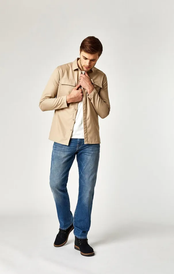 Men Myles Straight Leg In Mid Shaded Williamsburg Mavi Jeans Denim