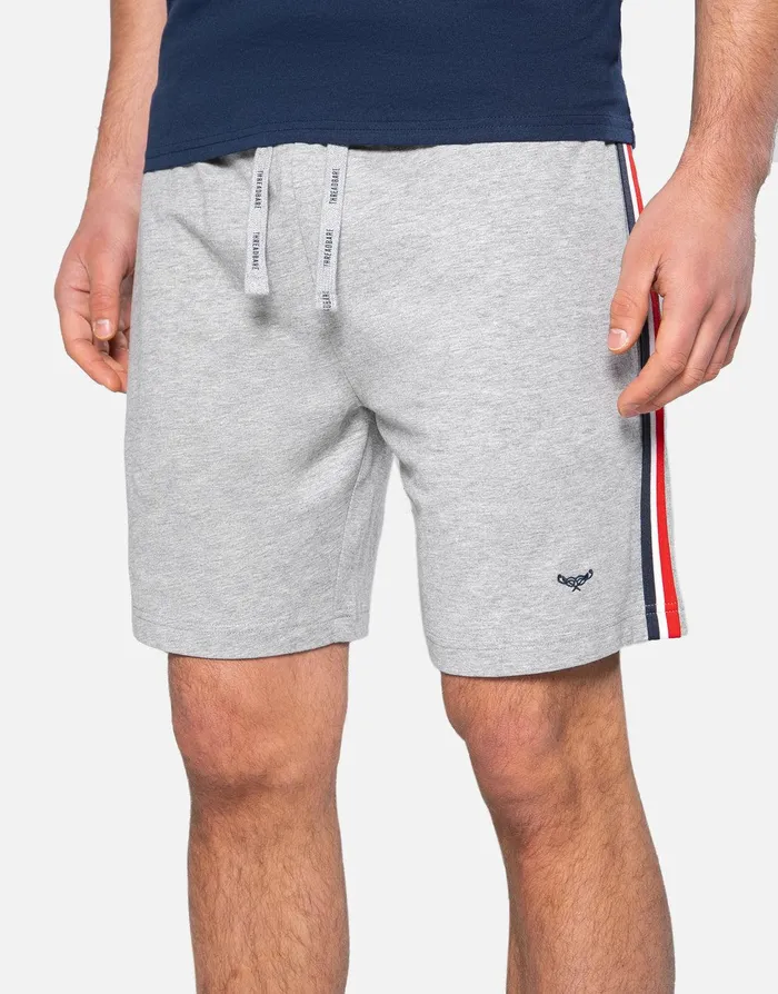 Men Navy and Grey Pyjama Jogger Shorts 2 Pack NavyGrey Marl Threadbare Loungewear Men Navy and Grey Pyjama Jogger Shorts 2 Pack NavyGrey Marl Threadbare Loungewear