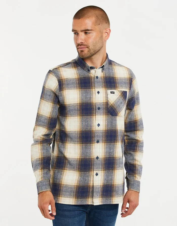 Men Navy Check Long Sleeve Shirt Navy Threadbare Shirts Men Navy Check Long Sleeve Shirt Navy Threadbare Shirts