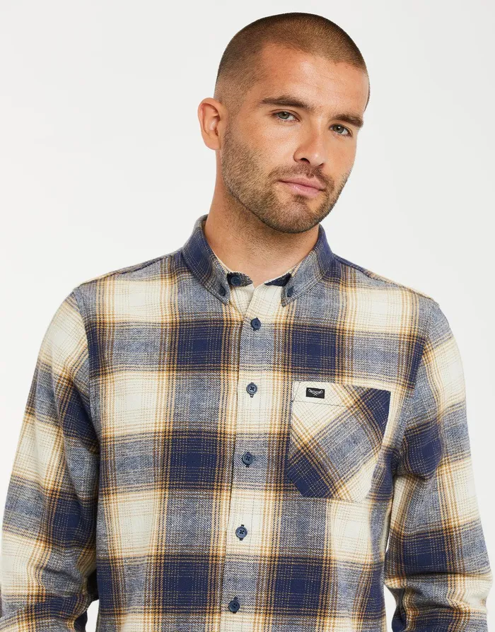 Men Navy Check Long Sleeve Shirt Navy Threadbare Shirts Men Navy Check Long Sleeve Shirt Navy Threadbare Shirts
