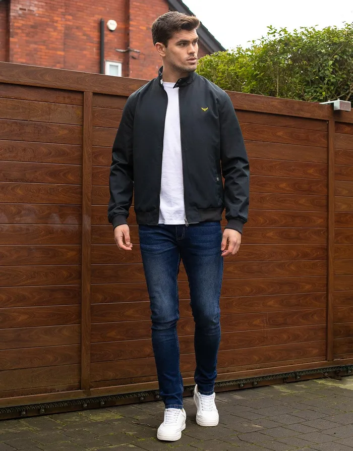 Men Navy Classic Harrington Jacket Navy Threadbare Jacket and Coats Men Navy Classic Harrington Jacket Navy Threadbare Jacket and Coats