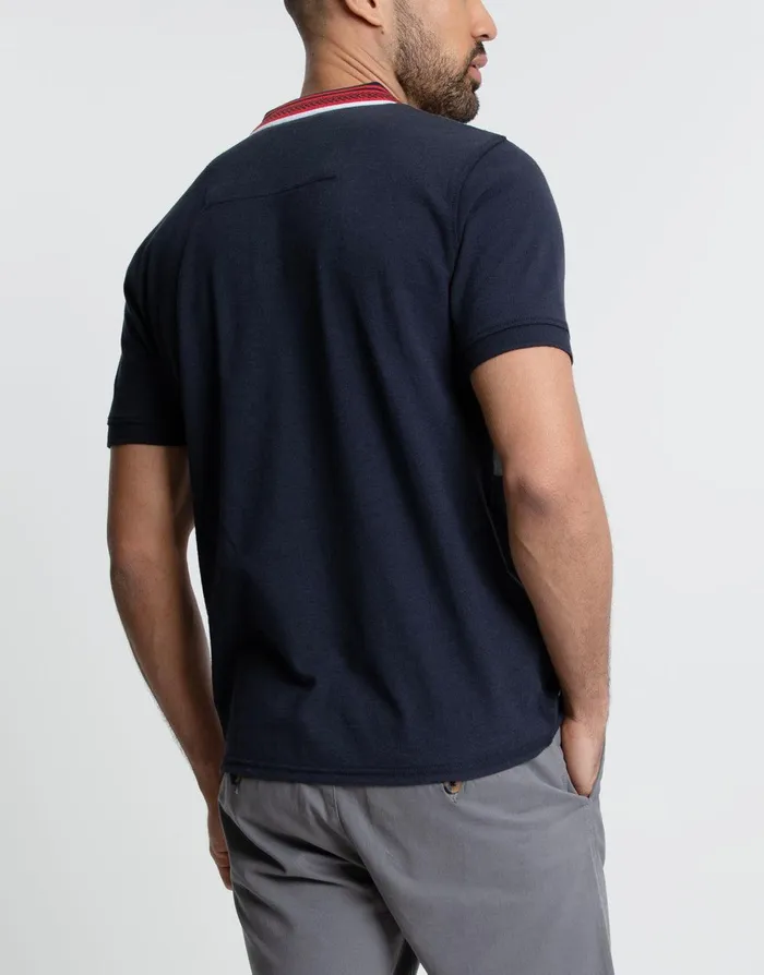 Men Navy Colourblock Rib Collar Polo Shirt Navy Threadbare Polo Shirts Men Navy Colourblock Rib Collar Polo Shirt Navy Threadbare Polo Shirts