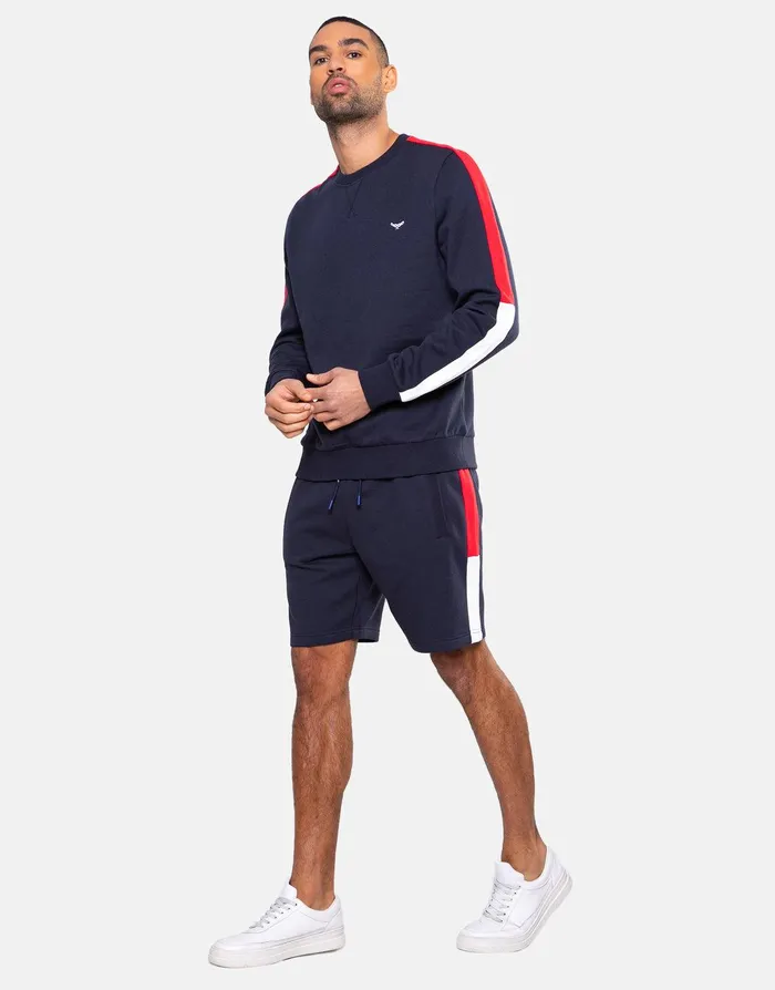 Men Navy Contrast Stripe Sweatshirt Navy Threadbare Sweatshirts Men Navy Contrast Stripe Sweatshirt Navy Threadbare Sweatshirts