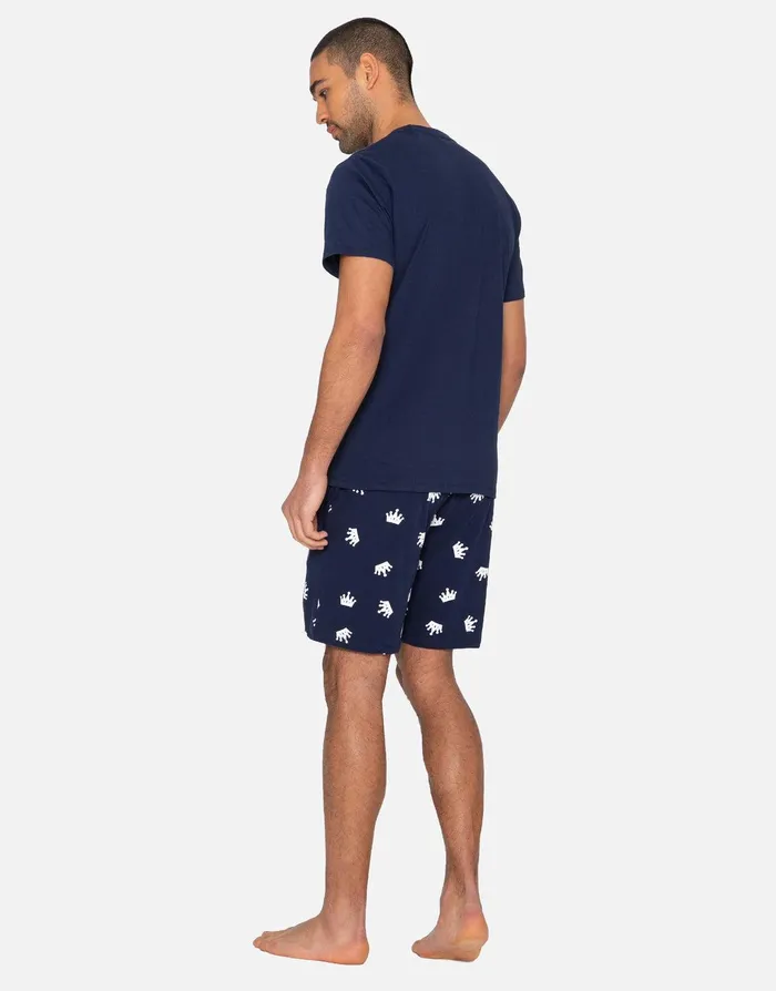 Men Navy Cotton Pyjama 2Piece Set Navy Threadbare Pyjamas Men Navy Cotton Pyjama 2Piece Set Navy Threadbare Pyjamas