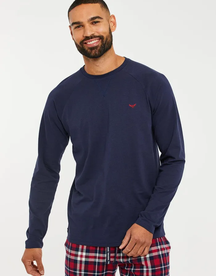 Men Navy Cotton Pyjama Set 2Piece Set NavyRed Check Threadbare Pyjamas Men Navy Cotton Pyjama Set 2Piece Set NavyRed Check Threadbare Pyjamas