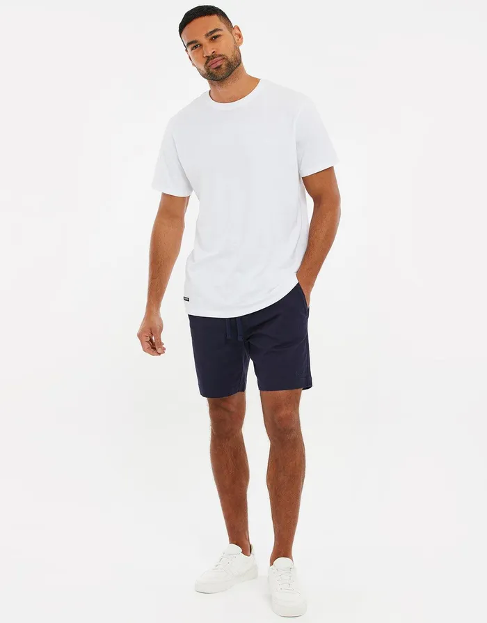Men Navy Jogger Style Chino Shorts Navy Threadbare Shorts Men Navy Jogger Style Chino Shorts Navy Threadbare Shorts