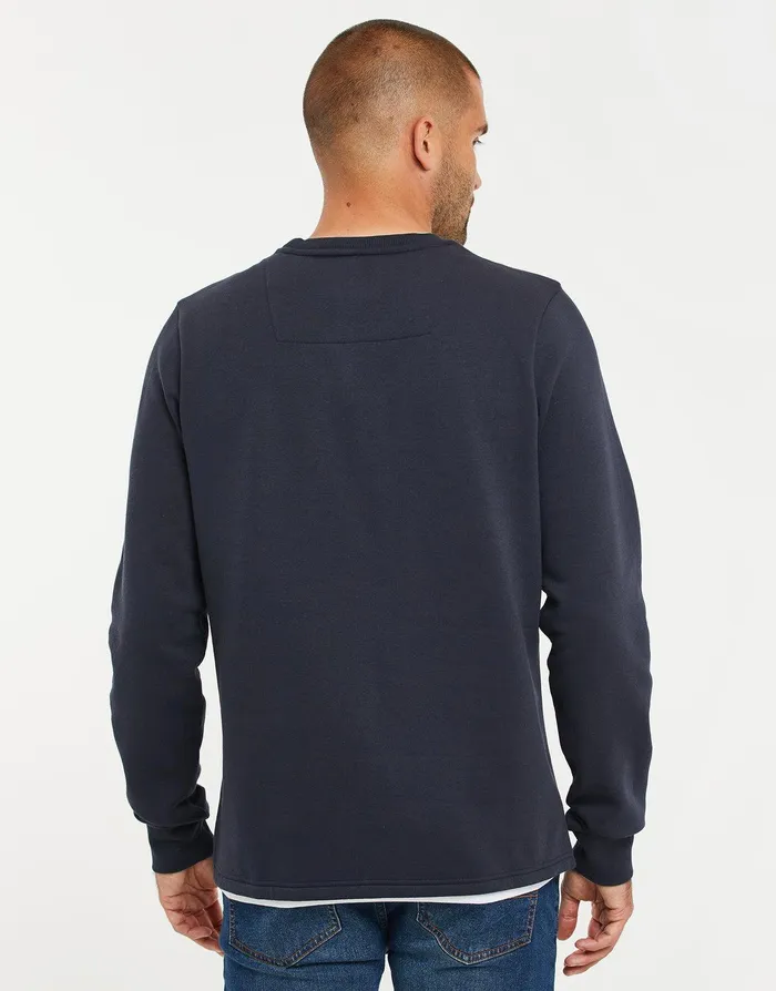 Men Navy Mock TShirt Sweatshirt Navy Threadbare Sweatshirts Men Navy Mock TShirt Sweatshirt Navy Threadbare Sweatshirts