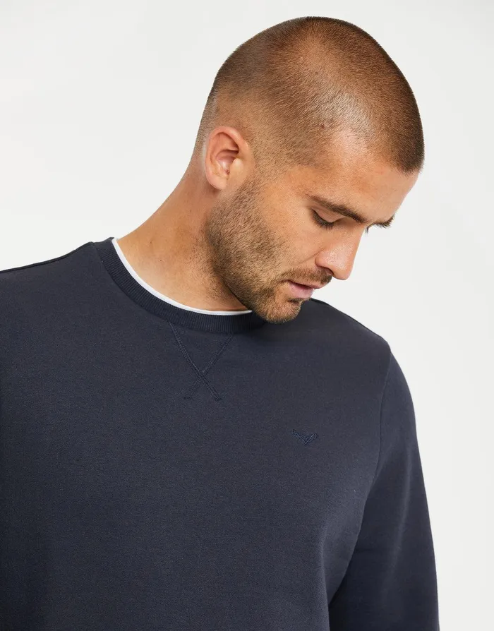 Men Navy Mock TShirt Sweatshirt Navy Threadbare Sweatshirts Men Navy Mock TShirt Sweatshirt Navy Threadbare Sweatshirts