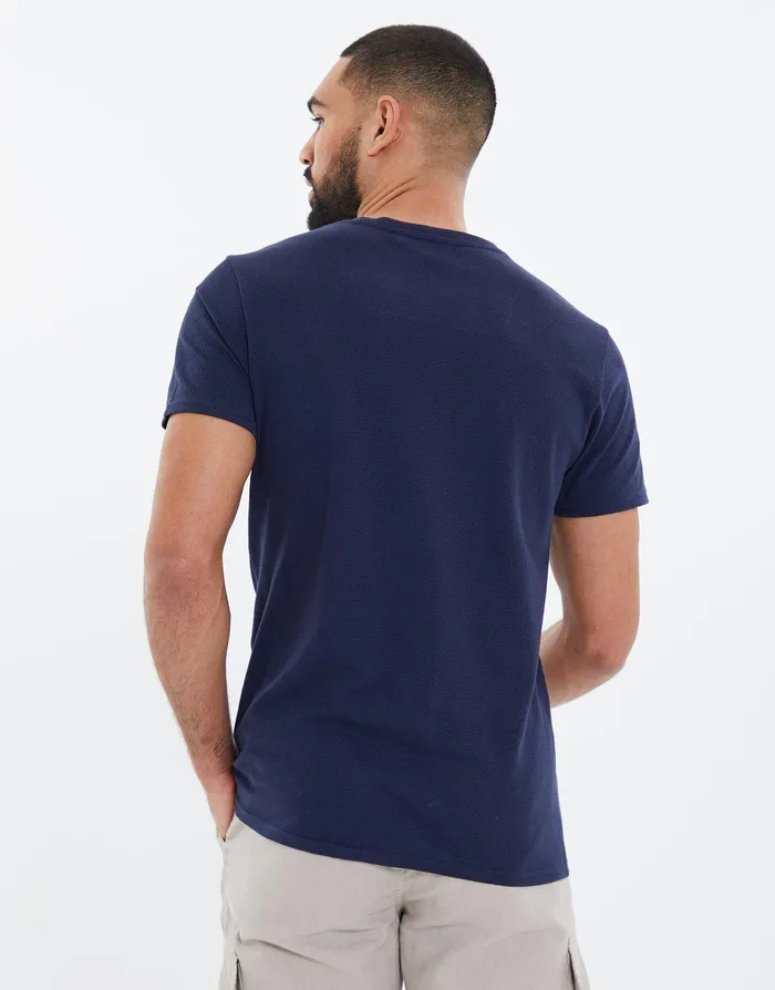 Men Navy Popcorn Jersey TShirt Navy Threadbare TShirts Men Navy Popcorn Jersey TShirt Navy Threadbare TShirts