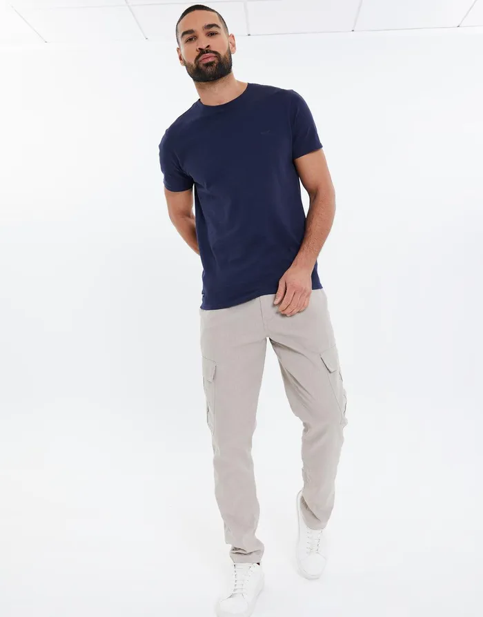Men Navy Popcorn Jersey TShirt Navy Threadbare TShirts Men Navy Popcorn Jersey TShirt Navy Threadbare TShirts