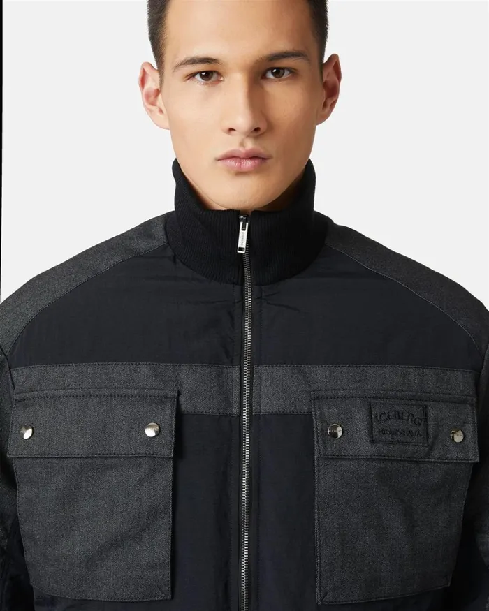Men OUTERWEAR Iceberg Nylon And Gabardine Jacket Men OUTERWEAR Iceberg Nylon And Gabardine Jacket
