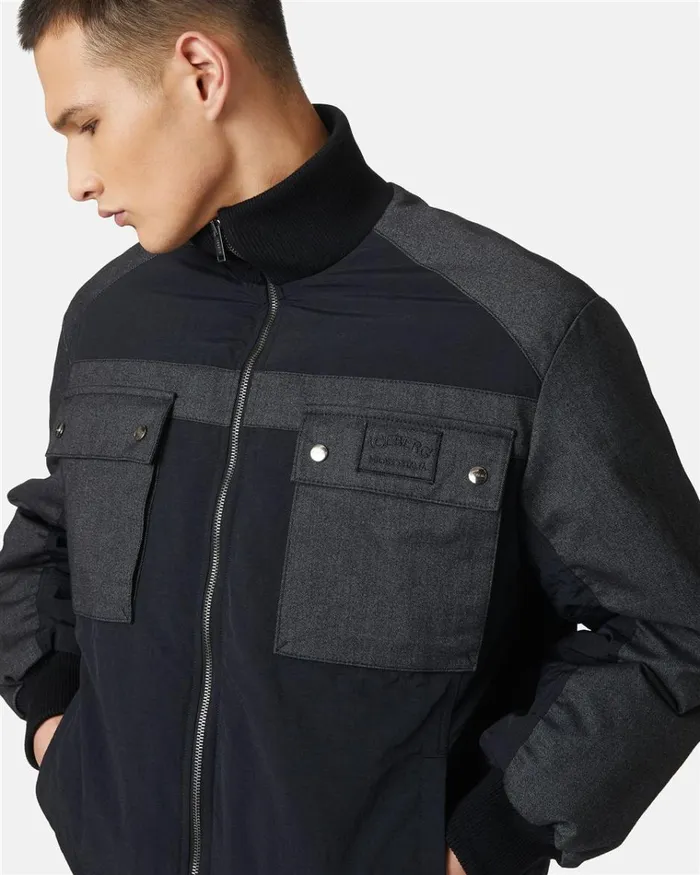 Men OUTERWEAR Iceberg Nylon And Gabardine Jacket Men OUTERWEAR Iceberg Nylon And Gabardine Jacket