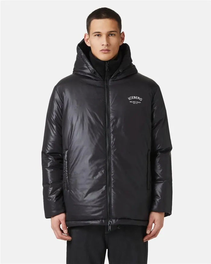 Men OUTERWEAR Iceberg Nylon Down Jacket With Logo