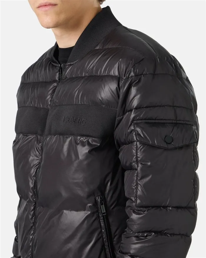 Men OUTERWEAR Iceberg Nylon Jacket With Allover Logo Men OUTERWEAR Iceberg Nylon Jacket With Allover Logo