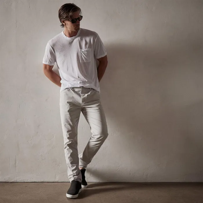 Men PantsDenim James Perse Brushed Twill 5 Pocket Pant Salt Pigment