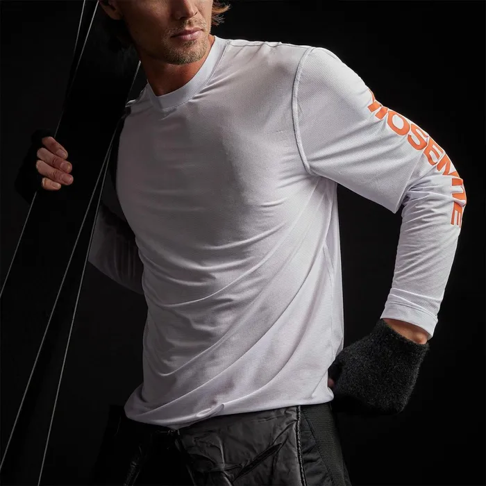 Men Performance Tops James Perse Long Sleeve Performance Crew White