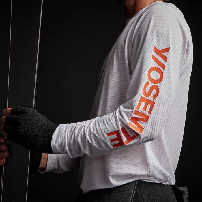 Men Performance Tops James Perse Long Sleeve Performance Crew White
