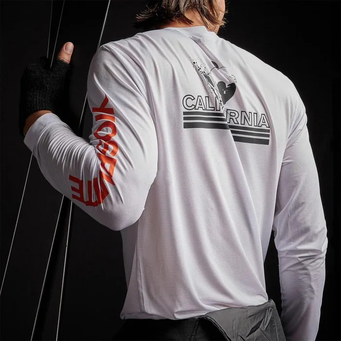 Men Performance Tops James Perse Long Sleeve Performance Crew White