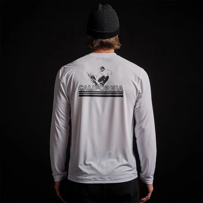 Men Performance Tops James Perse Long Sleeve Performance Crew White