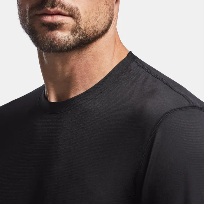 Men Performance Tops James Perse Perforated Performance Crew Black