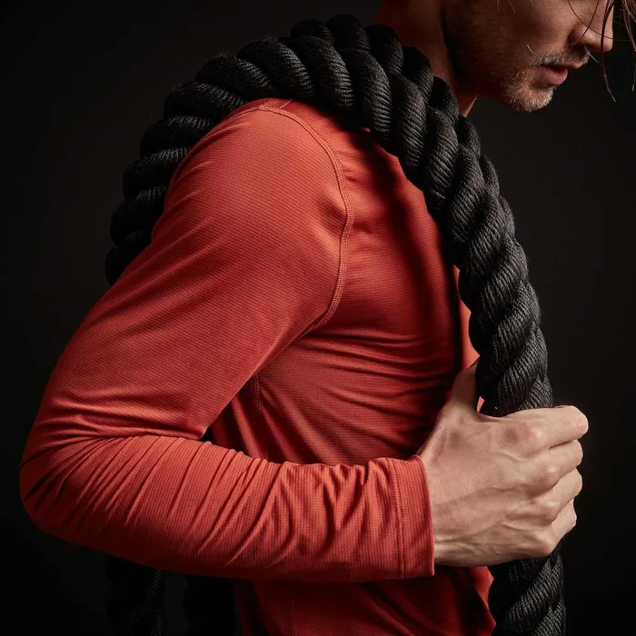 Men Performance Tops James Perse Perforated Performance Crew Tamarind
