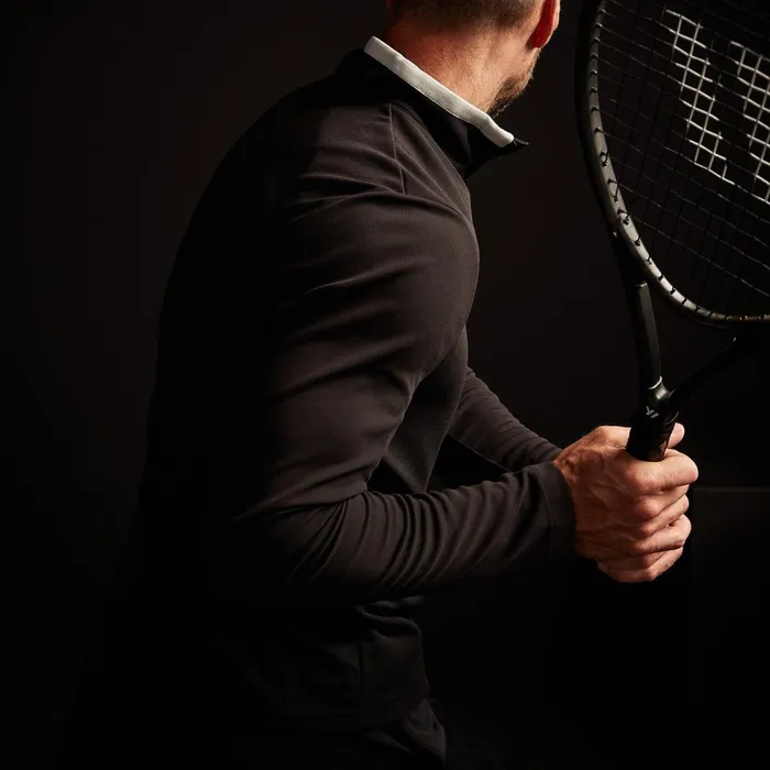 Men Performance Tops James Perse Performance Pique Zip Tee Blackice