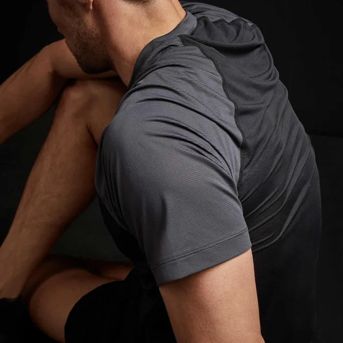 Men Performance Tops James Perse Two Tone Short Sleeve Raglan Crew Blackslate