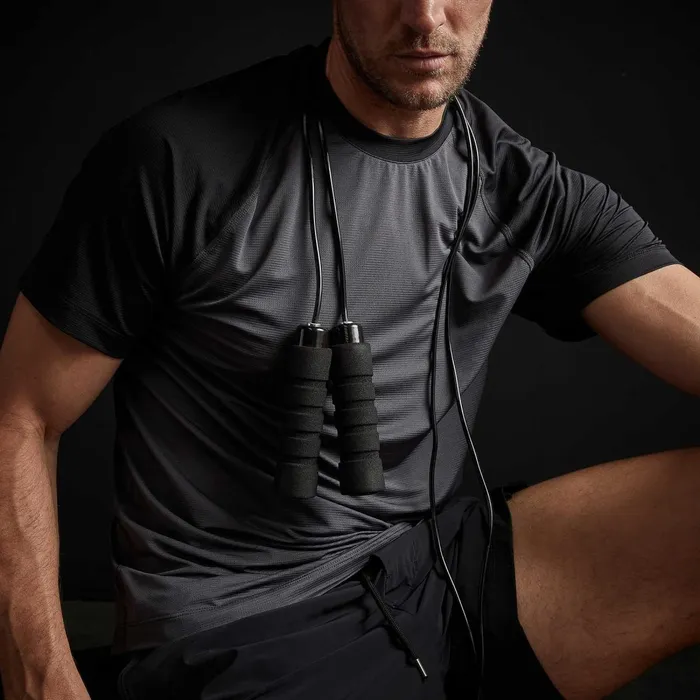 Men Performance Tops James Perse Two Tone Short Sleeve Raglan Crew Slateblack