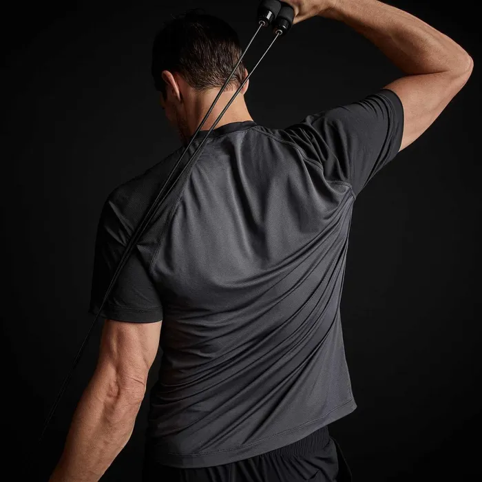Men Performance Tops James Perse Two Tone Short Sleeve Raglan Crew Slateblack