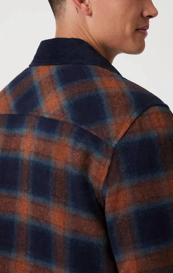 Men Plaid Shacket In Brick Red Check Mavi Jeans Jackets Men Plaid Shacket In Brick Red Check Mavi Jeans Jackets