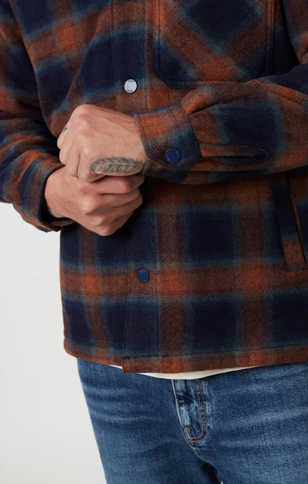 Men Plaid Shacket In Brick Red Check Mavi Jeans Jackets Men Plaid Shacket In Brick Red Check Mavi Jeans Jackets