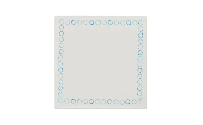 Men Pocket Squares Manolo Blahnik CIRCLES Ivory And Blue Silk Pocket Square Men Pocket Squares Manolo Blahnik CIRCLES Ivory And Blue Silk Pocket Square