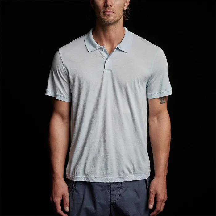 Men PolosNovelty Tops James Perse Luxe Lotus Jersey Polo Memory
