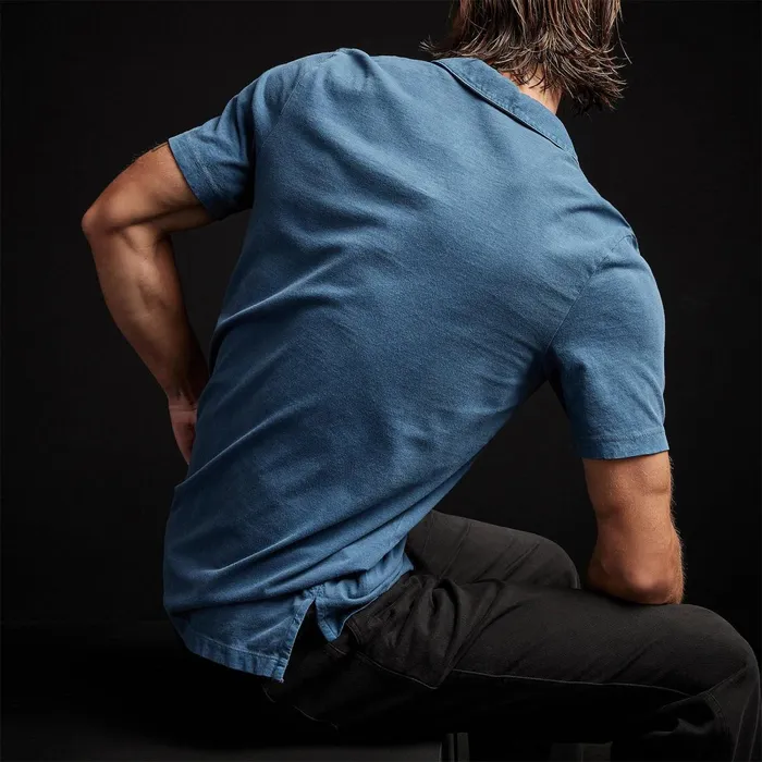 Men PolosNovelty Tops James Perse Sueded Jersey Polo Lake Pigment