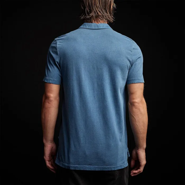 Men PolosNovelty Tops James Perse Sueded Jersey Polo Lake Pigment