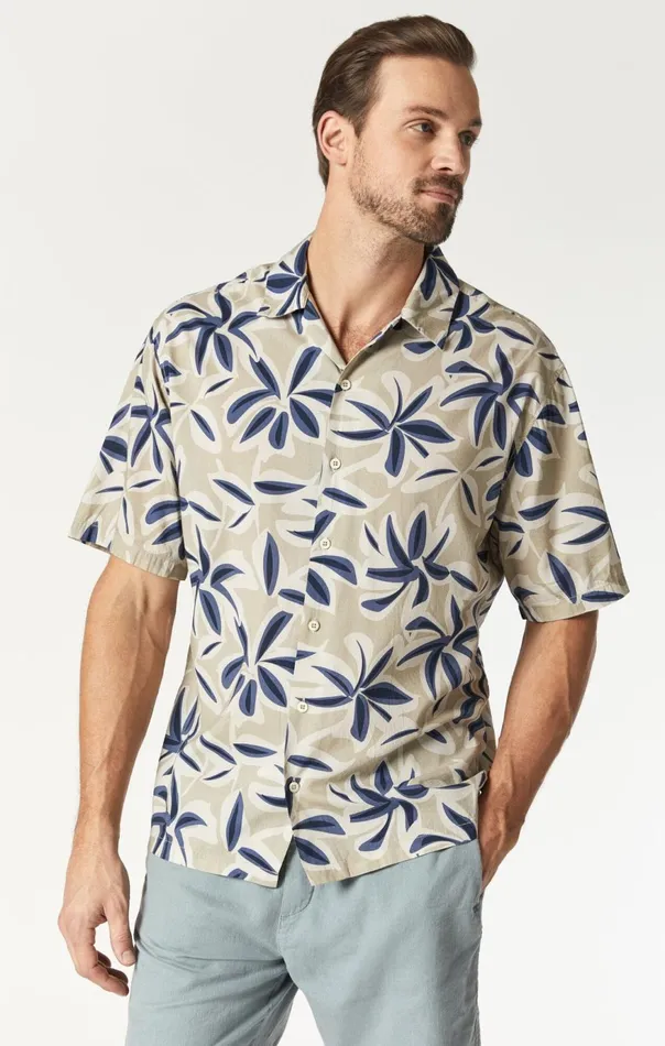 Men Printed Shirt In Silver Lining Printed Mavi Jeans TShirts Men Printed Shirt In Silver Lining Printed Mavi Jeans TShirts